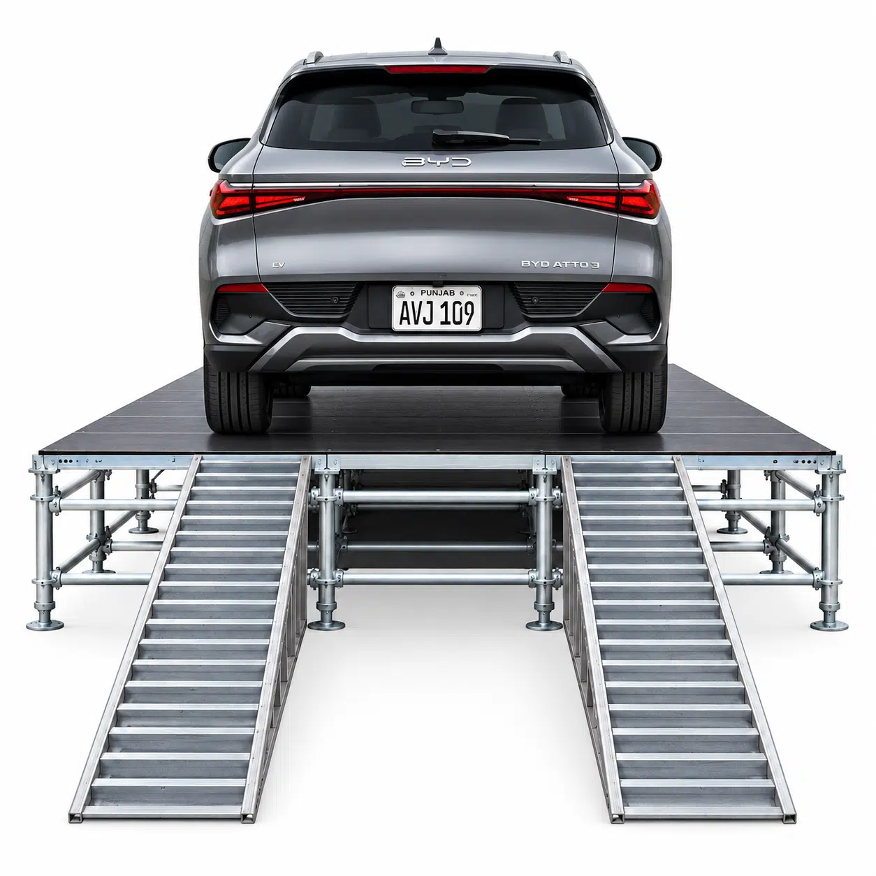 BYD Atto 3 on display ramp stage